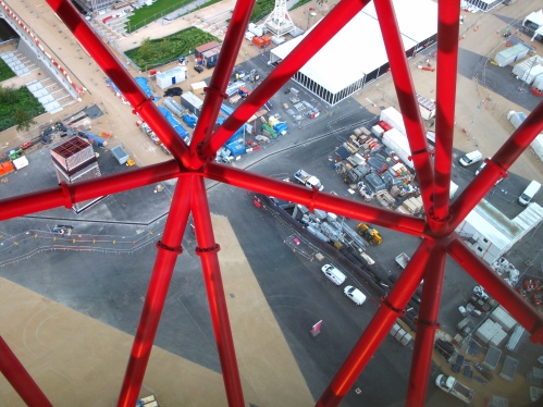 Looking down on the Olympic Park from the Orbit